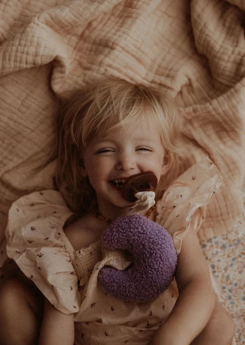 Dappermaentje speendoekje maan teddy purple 016teddylilaa