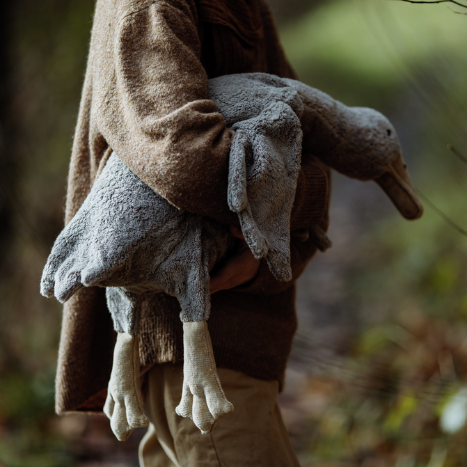 Senger Naturwelt warmte knuffel gans grijs groot 2 mnd+