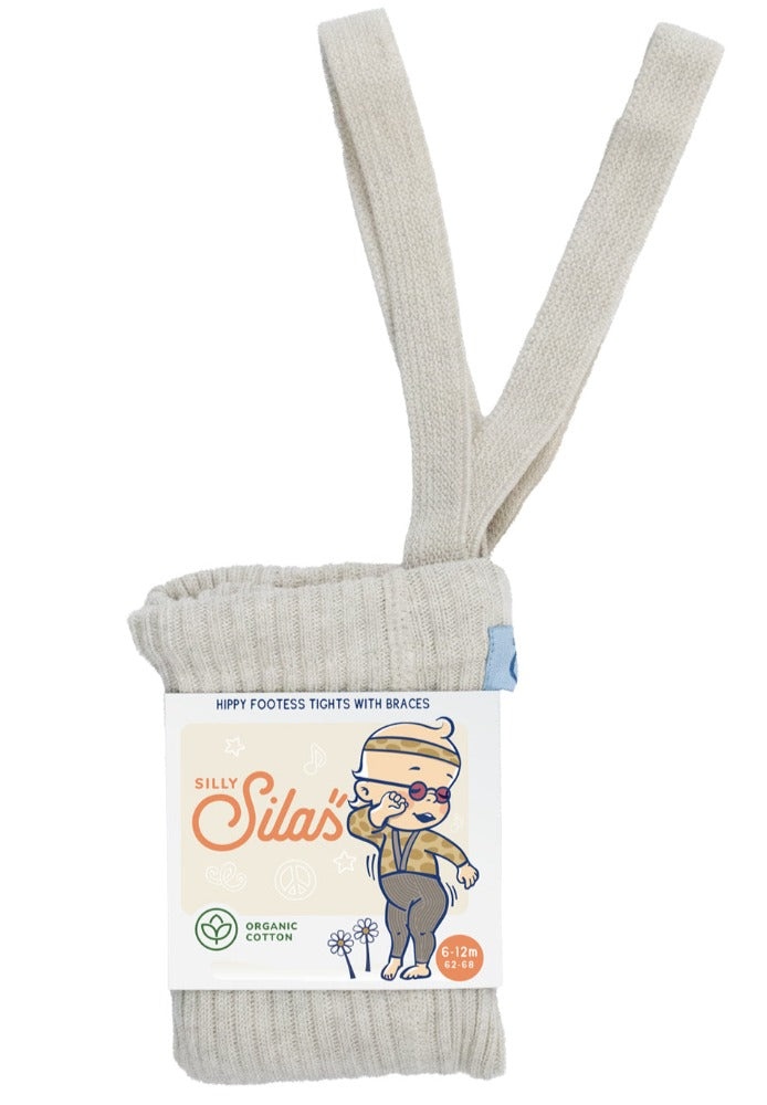Silly Silas maillot hippy zonder voetjes katoen cream 2-3 jr