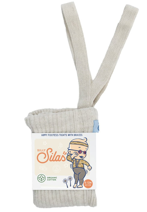 Silly Silas maillot hippy zonder voetjes katoen cream 2-3 jr