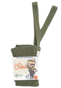 Silly Silas maillot hippy zonder voetjes katoen olive 6-12 m