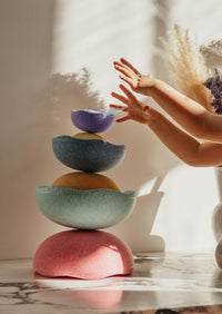 Stapelstein Inside regenboog pastel 6 stks