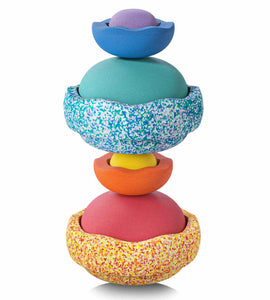 Stapelstein Summer regenboog set classic 8 stks