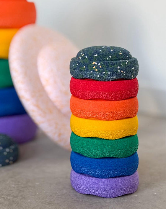 Stapelstein MINI regenboog classic + mini donkerblauw c
