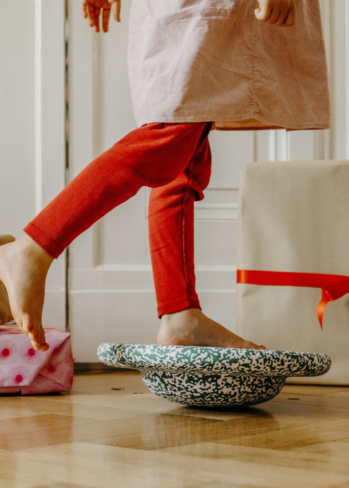 Stapelstein Special balance board dark green & blush b