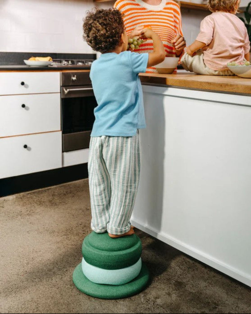 Stapelstein balance board donkergroen 110920