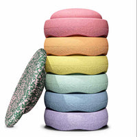 Stapelstein blush special rainbow pastel + gratis balance board