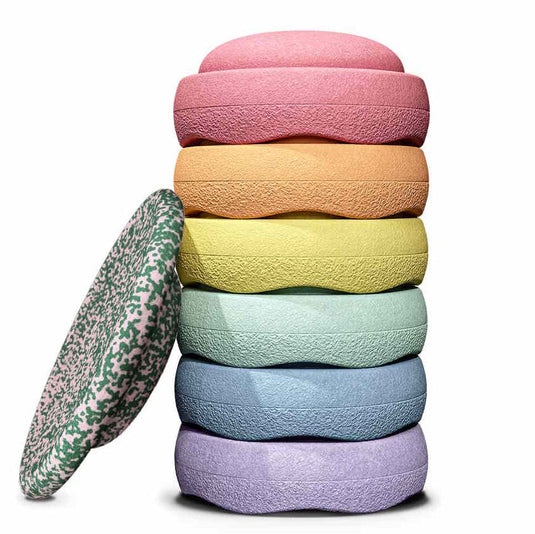 Stapelstein blush special rainbow pastel + gratis balance board