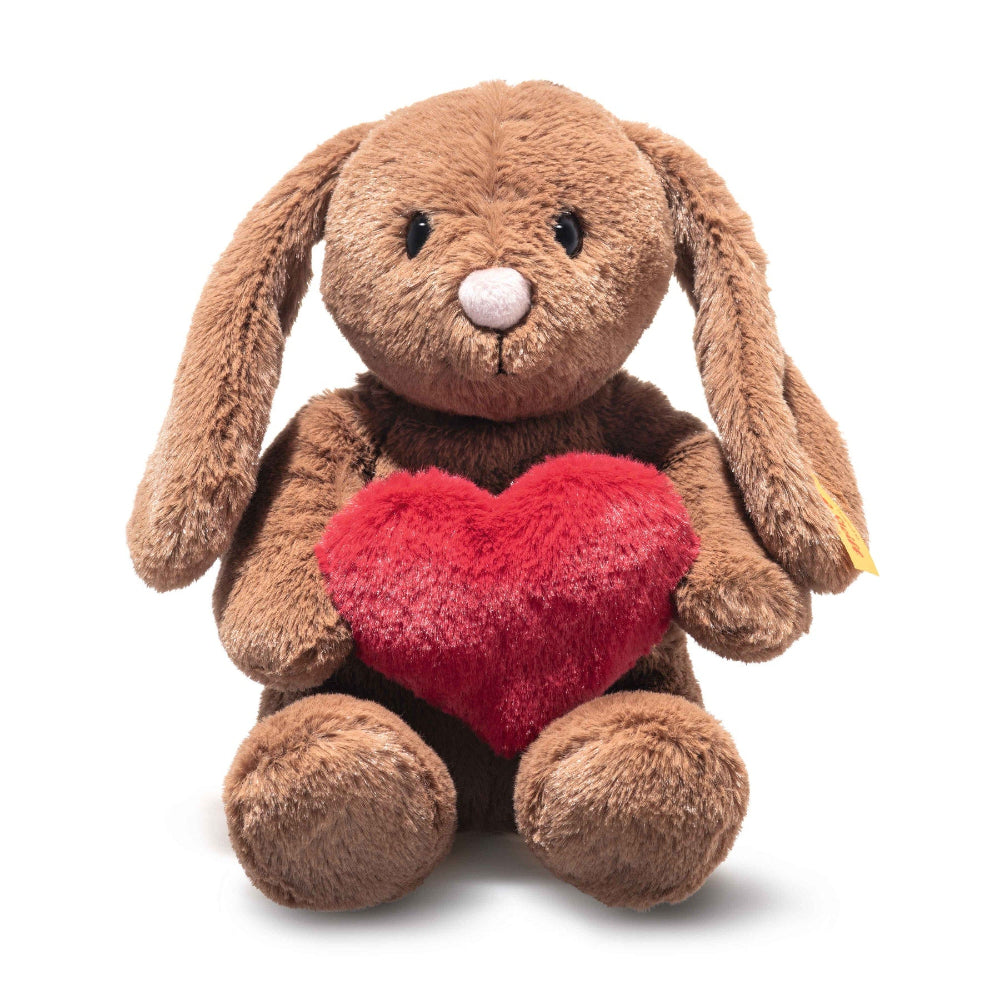 Steiff knuffel konijn Hoppie Love 16 cm bruin