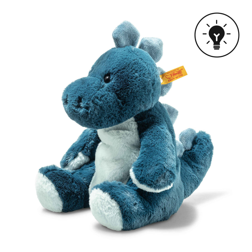 Steiff nachtlamp knuffel Spott dinosaurus 28 cm blauw 4001505067266 a
