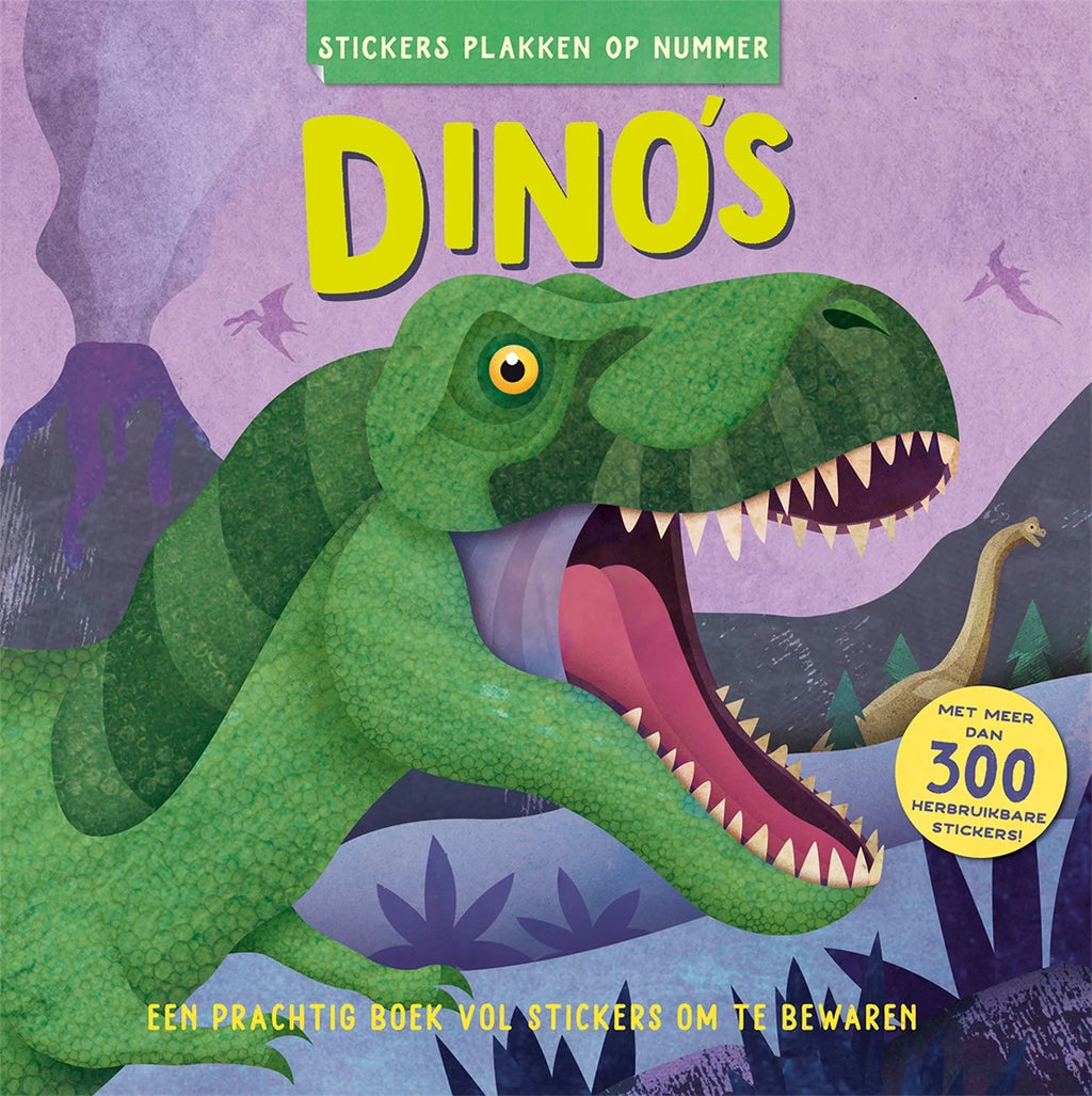 Stickers plakken op nummer Dino's