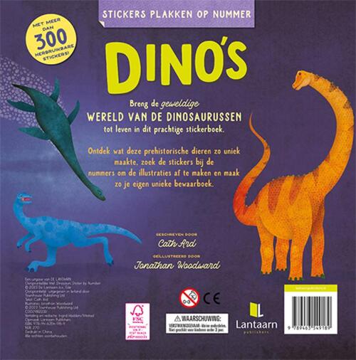 Stickers plakken op nummer Dino's
