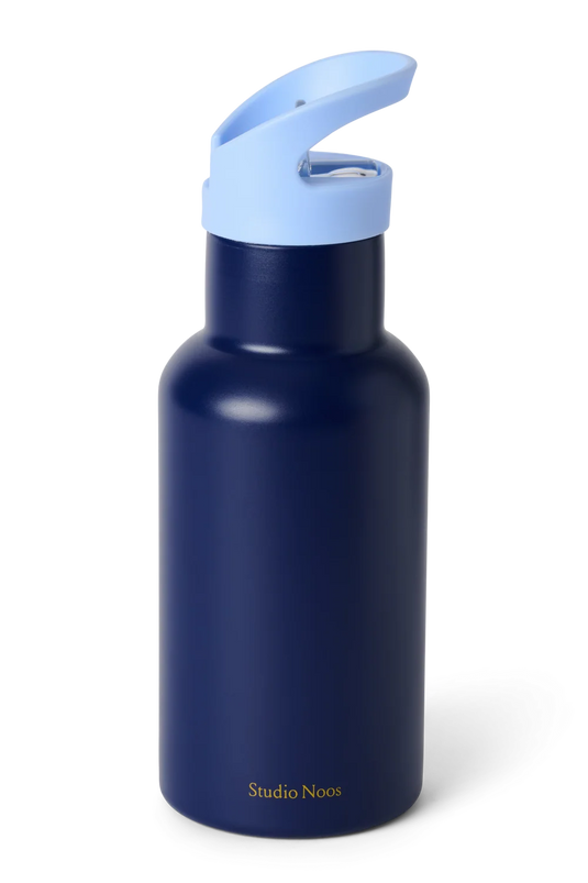 Studio Noos RVS drinkfles RVS 350 ml dark blue
