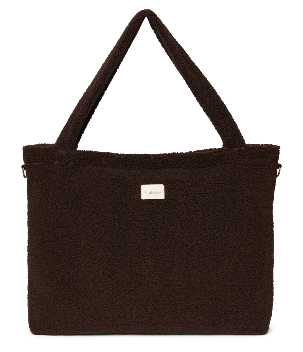 Studio Noos diaper bag teddy chocolate brown