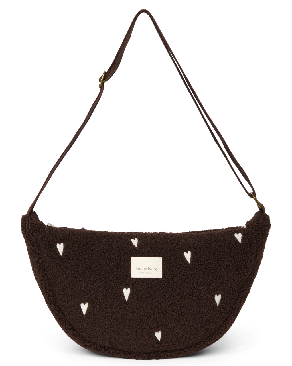 Studio Noos fanny pack chocolate brown hearts