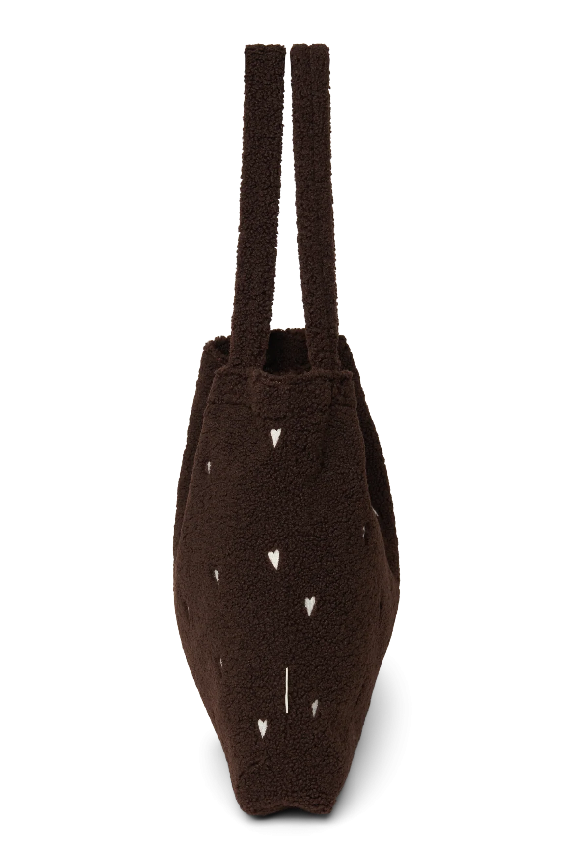 Studio Noos mom bag teddy chocolate brown hearts 6153324993986