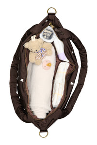 Studio Noos puffy diaper bag brown hearts