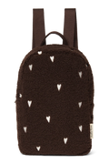 Studio Noos rugzak mini teddy chocolate brown hearts