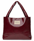 Studio Noos vegan leather mom bag burgundy