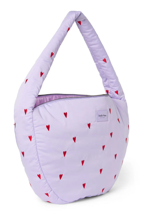 Studio Noos Puffy Cross Body bag purple hearts 6151906043029 c
