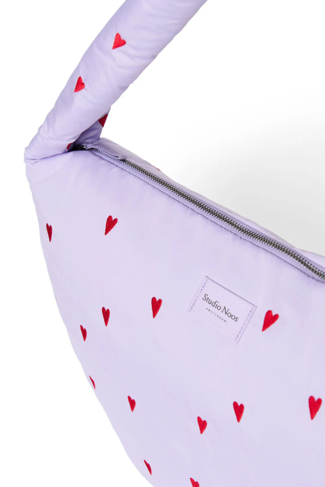 Studio Noos Puffy Cross Body bag purple hearts 6151906043029 e