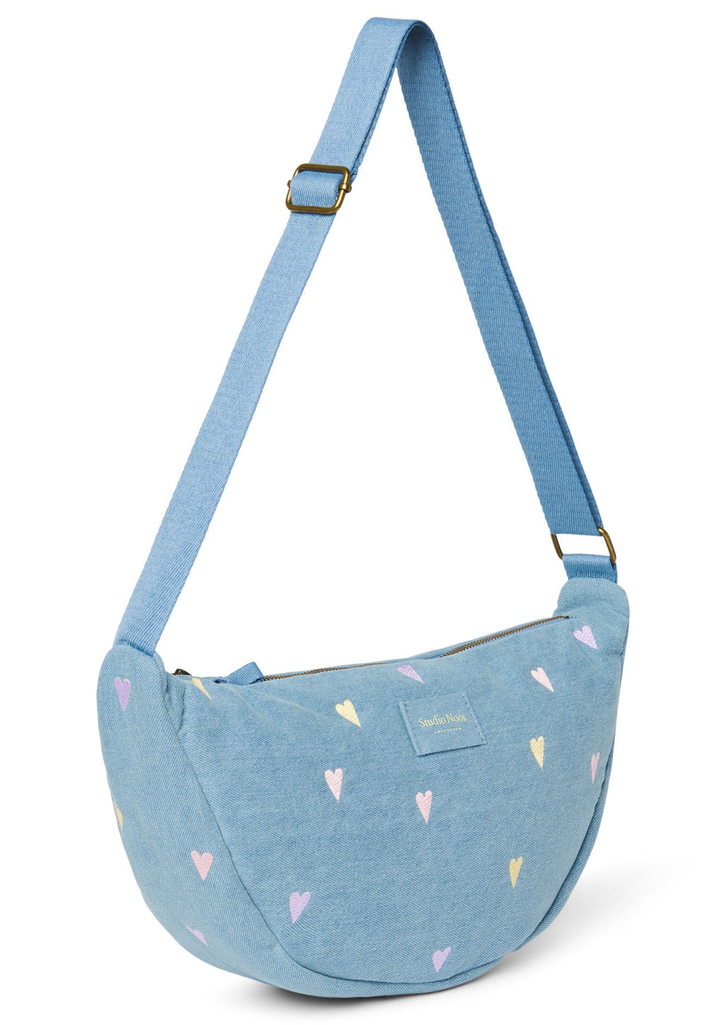 Studio Noos denim fanny pack light blue hearts 6153324685676