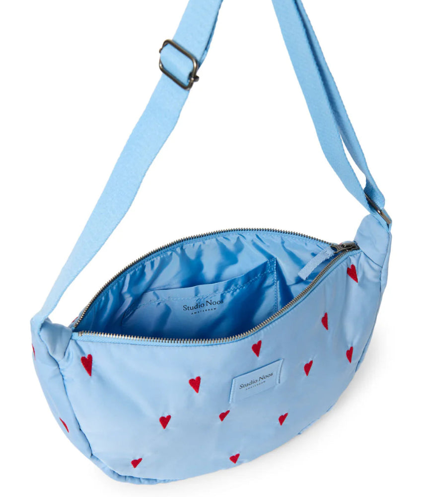 Studio Noos puffy fanny pack blue hearts 6151905932928