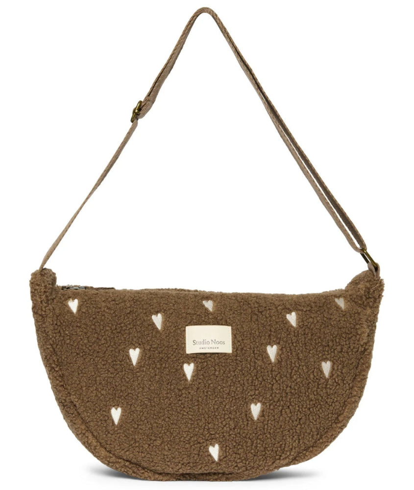 Studio Noos fanny pack brown hearts teddy