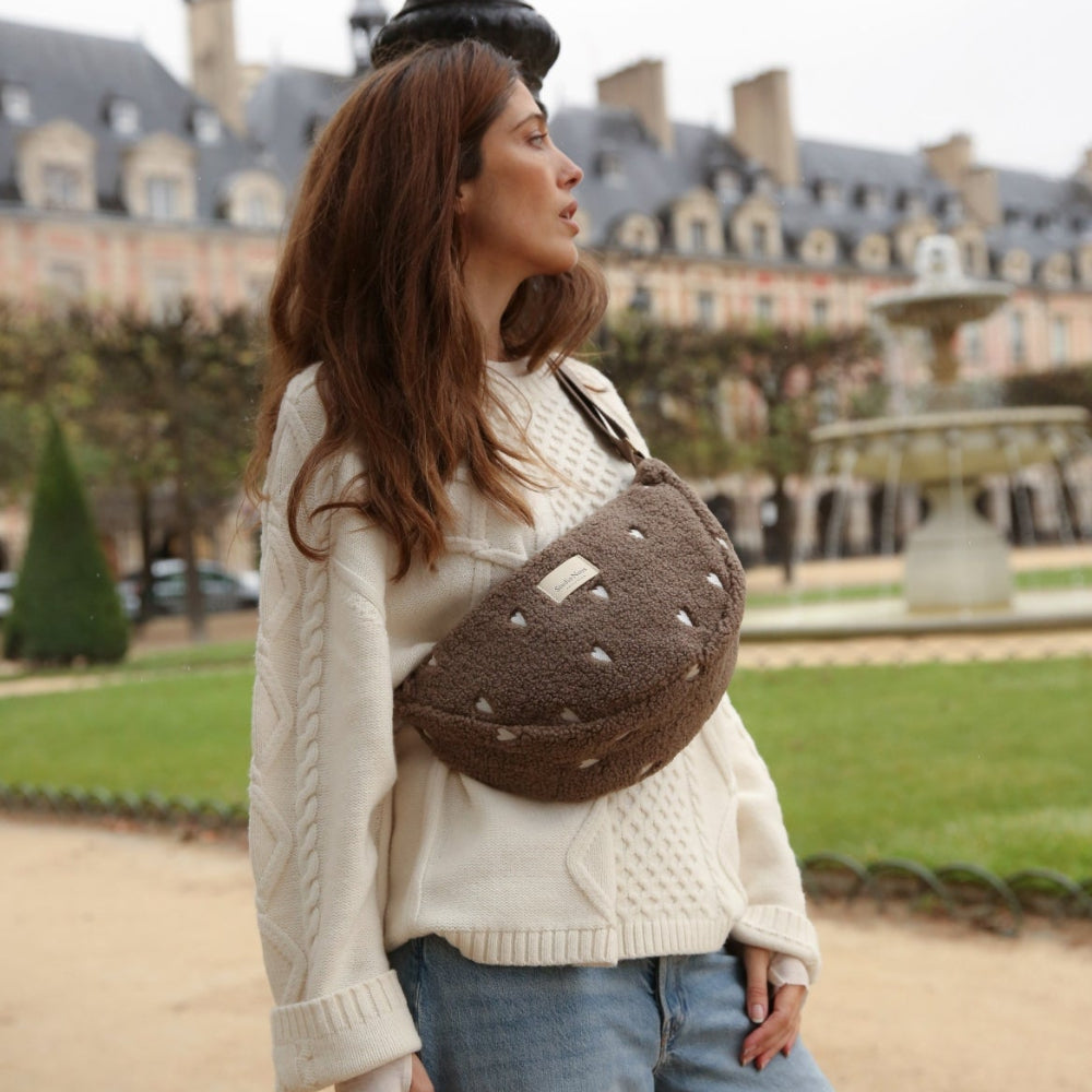 Studio Noos fanny pack brown hearts teddy kopen