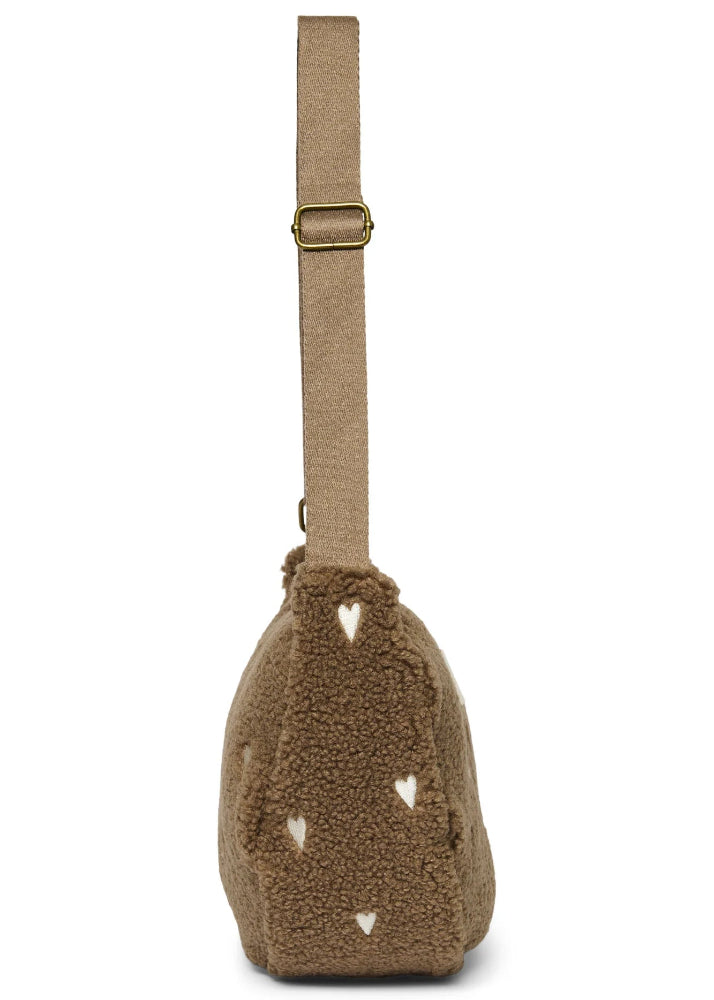 Studio Noos fanny pack brown hearts teddy 100% polyester