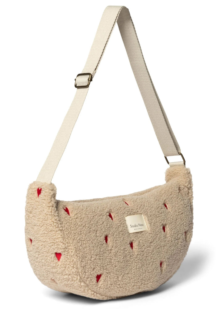 Studio Noos fanny pack ecru hearts teddy 6096702391335