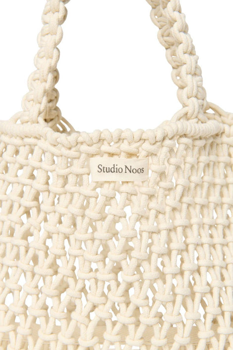 Studio Noos mini handbag macrame naturel D