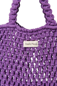 Studio Noos mini handbag macrame purple B
