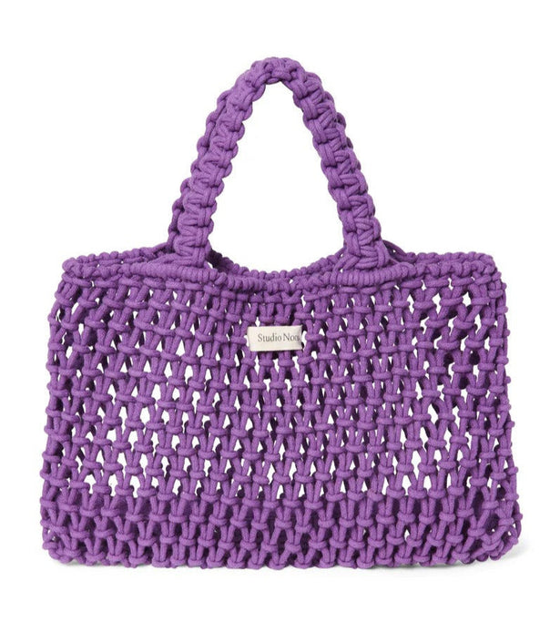 Studio Noos mini handbag macrame purple 