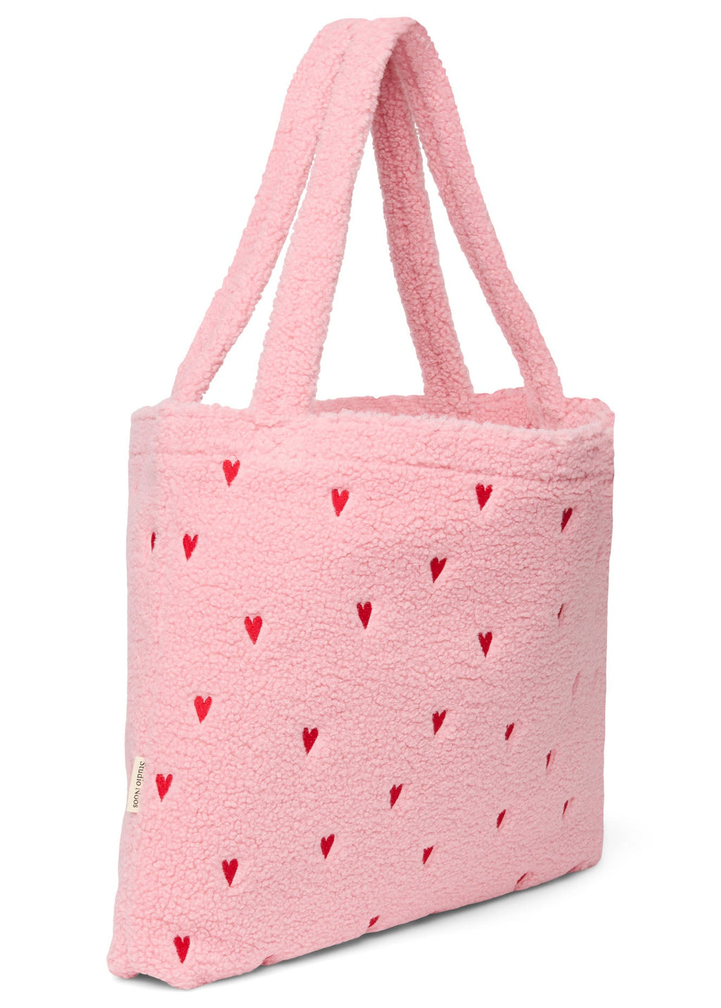 Studio Noos mom bag teddy light pink hearts kopen