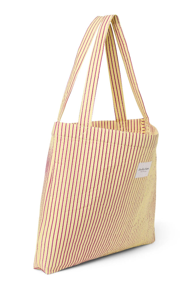 Studio Noos poplin mom bag butter yellow striped 6151907665664