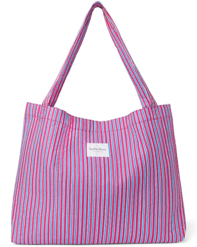 Studio Noos poplin mom bag raspberry striped 6151907618608 a