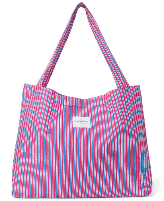 Studio Noos poplin mom bag raspberry striped 6151907618608 a