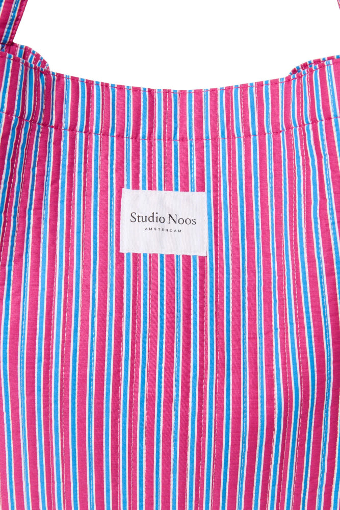 Studio Noos poplin mom bag raspberry striped 6151907618608 f