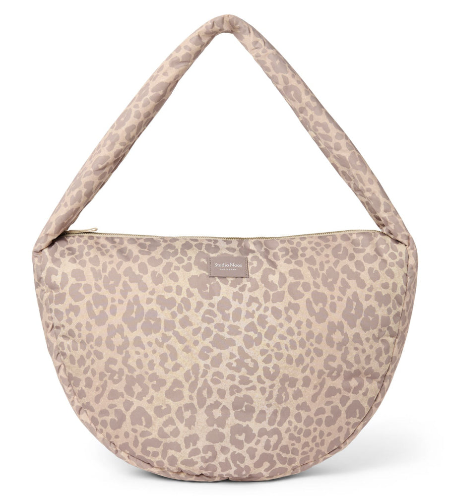 Studio Noos puffy cross body bag beige leopard