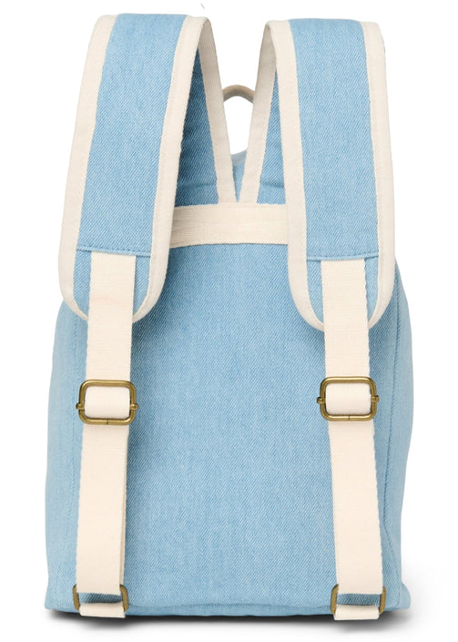 Studio Noos rugzak Denim midiDenimSolidMidiBackpackDrawstringb