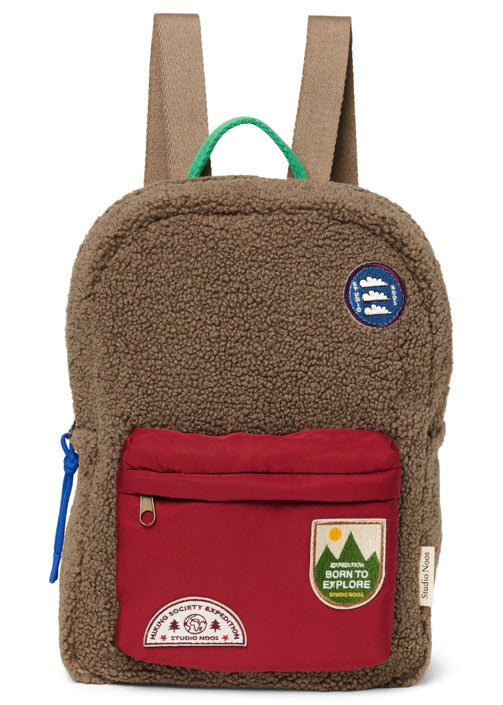 Studio Noos rugzak Teddy brown/burgundy midiTeddyMidiBackpackbrownburgundy