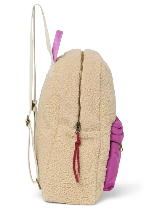 Studio Noos rugzak Teddy ecru/purple midiTeddyMidiBackpackecrupurpled