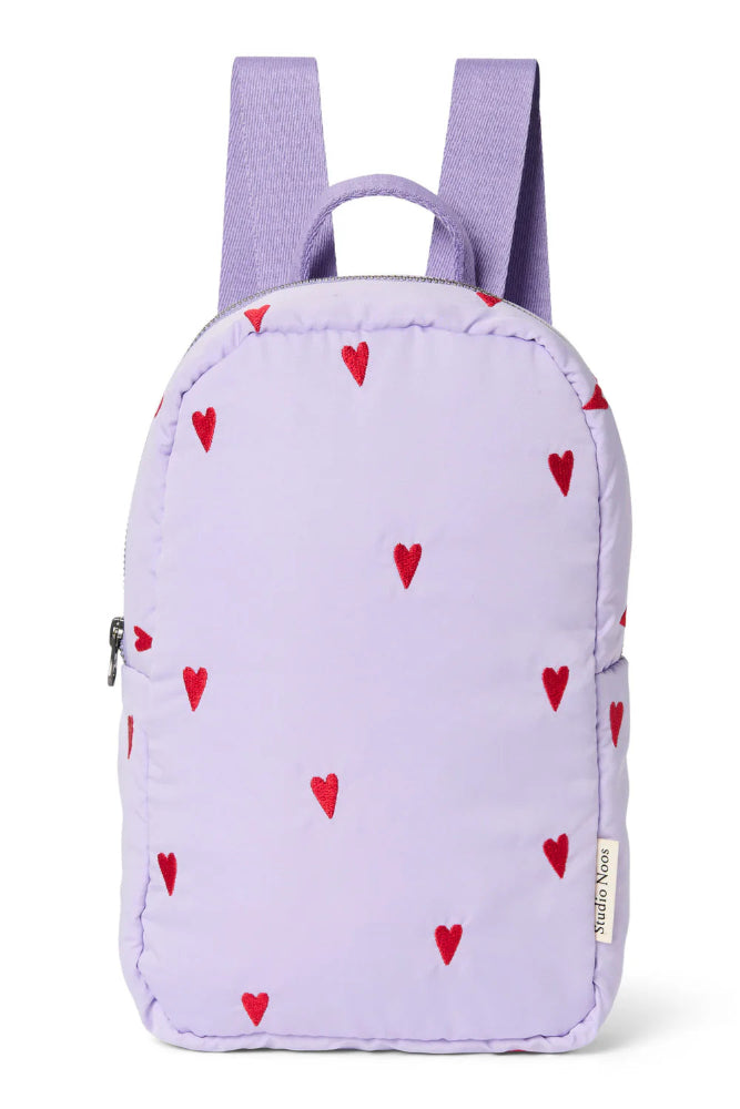 Studio Noos rugzak mini purple hearts