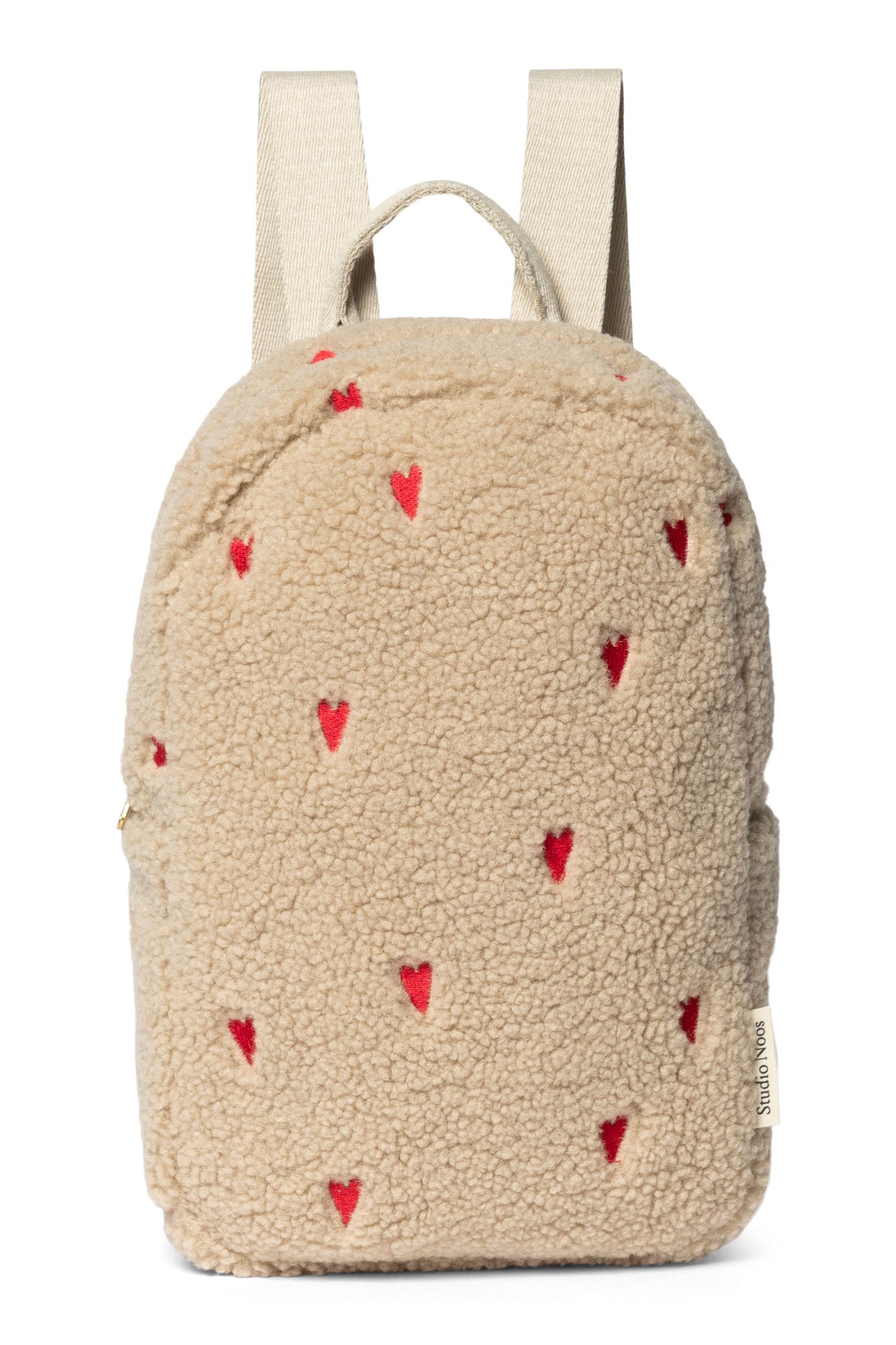 Studio Noos rugzak mini teddy ecru hearts 6096721975974 a