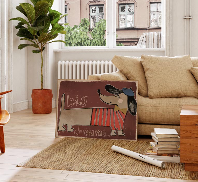 Studio loco poster Teckel 70 x 50 cm kopen