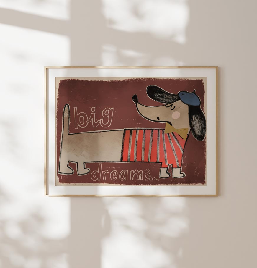 Studio loco poster Teckel 70 x 50 cm 6097600981956