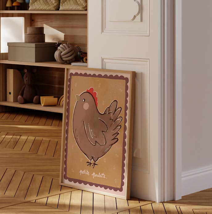 Studio loco poster petite poulette 50 x 70 cm kopen