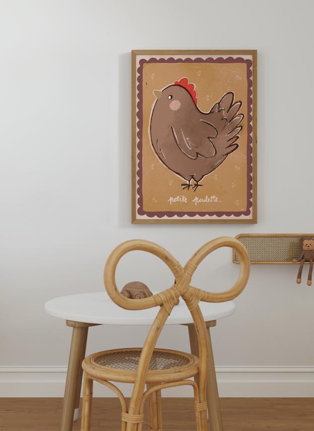 Studio loco poster petite poulette 50 x 70 cm 6097600945972