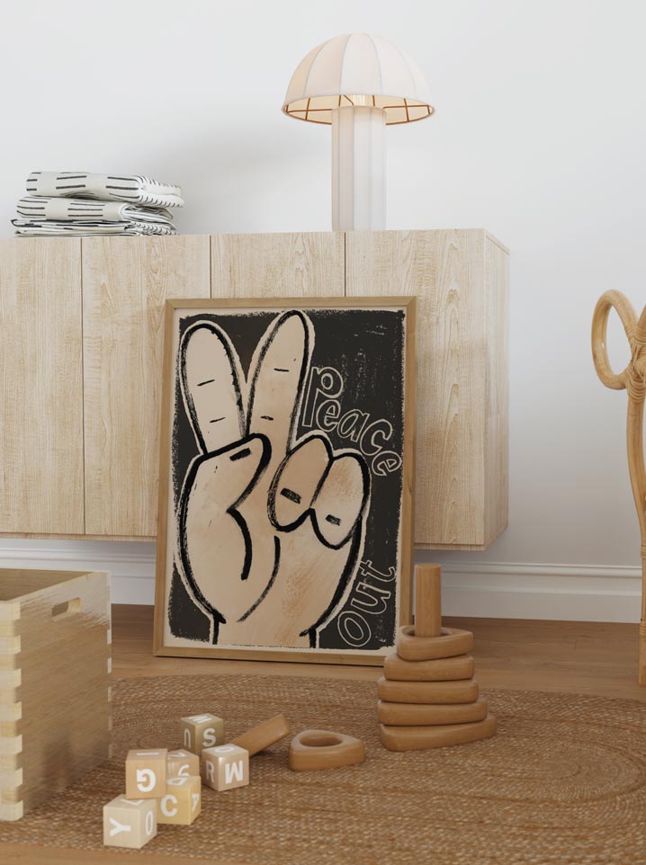 Studio loco poster peace out 50 x 70 cm kopen
